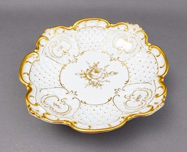 Dresden Von Schierholz Germany Gold Embellished Porcelain Footed Bowl (R... - £156.44 GBP