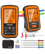 Wireless Digital Meat Thermometer With 4 Probes &amp; Meat Injector, Upgrade... - $62.99