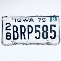 1978 United States Iowa Delaware County Passenger License Plate 28 BRP585 - £13.18 GBP