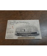 1904 The Clyde Steamship Co  Advertising Postcard - €8,27 EUR
