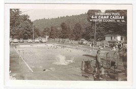 Swimming Pool 4-H Camp Caesar Webster County West Virginia RPPC postcard - $6.88