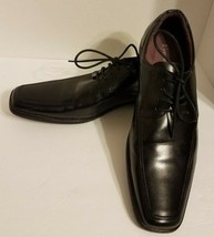 Freeman Colter Mens Black Square Apron Toe Lace Up Oxford Shoes Sz 12 M  - $16.49