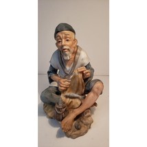 Vintage Norcrest Japan Porcelain Figurine – Fisherman with Net – 7&quot; Tall... - $19.99