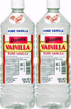 2 X Clear Danncy Pure Mexican Vanilla Extract 33oz Ea Plastic Bottle From Mexico - £19.94 GBP