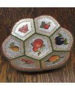 Vintage mid century handcrafted decorative fruit display holder bowl  - $24.70