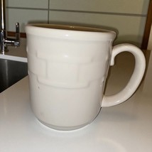 Longaberger Pottery Coffee Tea Mug Cup Ivory Cream White Woven Tradition... - $14.84
