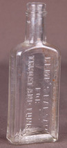 Antique Aqua Kemp&#39;s Balsam For Throat And Lungs Bottle. O.F. Woodward, N... - £9.59 GBP