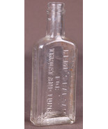 Antique Aqua Kemp&#39;s Balsam For Throat And Lungs Bottle. O.F. Woodward, N... - £9.57 GBP