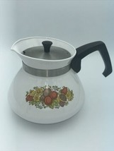 Vintage Corning Ware 6 Cup Teapot P104 Spice of Life &quot;Le The&quot; w Lid - £11.88 GBP