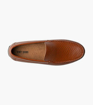 Stacy Adams Conroy Moc Toe Perf Slip-On Casual Shoes Cognac 25702-221 image 4