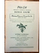 WATCHUNG STABLES (NJ) 24th Annual HORSE SHOW 12-page Prize List June 3-4... - €11,03 EUR