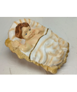 13&quot; Christmas Nativity Scene Baby Jesus Plastic Figurine Manger Crib - $415.53 MXN