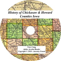 1919 History Of Chickasaw &amp; Howard County Iowa Cresco New Hampton Ia Families - £4.72 GBP