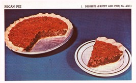 Vintage 1950 Pecan Pie Recipe Print Cover 5x8 Crafts Decor - €17,52 EUR