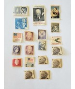 Lot 19 Vintage U.S. Postage Stamps &amp; Canada JFK RFK DDE FDR &amp; More - $242.56 MXN