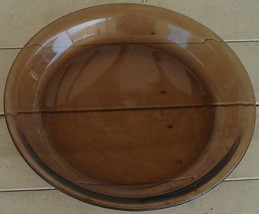 Nice Vintage Amber Glass 9&quot; Pie Plate, Very Good Condition - £13.52 GBP