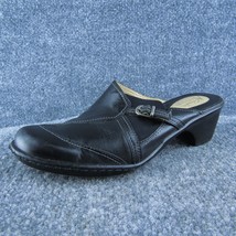 Clarks Artisan Women Mule Shoes Black Leather Slip On Size 6.5 Medium - £19.46 GBP