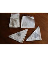 Vgt &quot;E&quot; Monogram Floral Embroidery Cotton Hanky Handkerchief Wedding Lot - $354.99 MXN