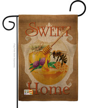 My Bee Sweet Home Burlap - Impressions Decorative Garden Flag G154094-DB - £18.16 GBP