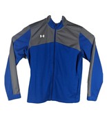 Womens Athletic Workout Gym Sweatshirt Blue Track Jacket Medium Under Ar... - $672.75 MXN