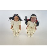 Native Indian Girl Doll Ceramic Porcelain Japan Lot Of 2 Vintage - $593.55 MXN