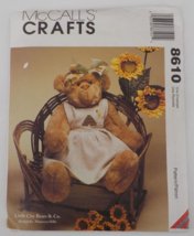 MCCALLS CRAFTS PATTERN #8610 STUFFED ANIMAL 20&quot; HONEY BEAR W/ CLOTHES UN... - £6.38 GBP