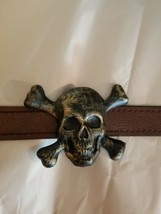 Skull and Crossbones BELT SLIDE ONLY Decoration for Sash or Baldric up t... - $10.00