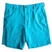 Chaps Ralph Lauren Golf Men Chino Shorts Flat Front Size W34 Aqua Stretch 9&quot; Ins - £9.72 GBP