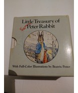 Vintage 1983 Little Treasury of Peter Rabbit 6 Book Set Miniature with case - £10.11 GBP