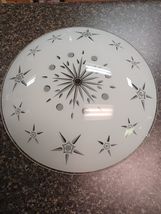 Vtg Mid Century Atomic Starburst Snowflake Glass Dome Ceiling Light Cove... - $29.69