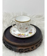 Antique Richard Klemm Dresden Floral Pattern Gilted Cup And Saucer Set - $59.99