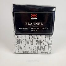 BIBB Flannel Pillowcases 2 Pack DINOSAUR Black Grey New - $14.99