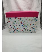 C.R. Gibson Polka Dot Storage Container Box 9 1/2&quot; X 4 1/2&quot; X 7&quot; - $27.15 CAD