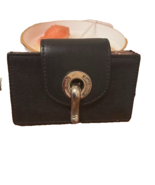 Kate Spade New York latched black pebbled leather card case wallet - $730.82 MXN