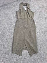 BNWT New look Wiggle Pencil Halterneck size 12  khaki green tulip dress.... - £8.98 GBP
