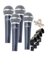 Cardioid Microphones with Clips (4 Pack) by FAT TOAD - Vocal Handheld, W... - £33.24 GBP