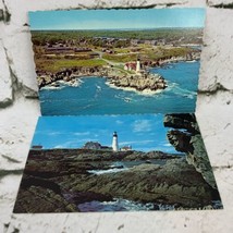 Vintage Postcard Lot Of 2 Portland Maine Headlight Lighthouse - £6.10 GBP