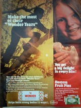 Wonder Bread &amp; Hostess Fruit Pies Print Magazine Advertisement 1969 - £3.92 GBP