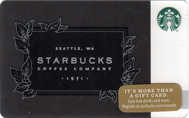 Starbucks 2016 Black Holiday Collectible Gift Card New No Value - £1.59 GBP