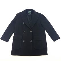 Larun Ralph Lauren Women's Sz 4 Virgin Wool Black Coat Trench - $65.99