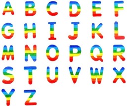 ABC Alphabet Letter Custom Word Embroidery Patch Rainbow Color Applique Iron On - £10.00 GBP