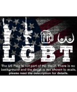 LGBT Liberty Guns Beer Tits Cut Vinyl Decal Sticker US Seller - $6.92+