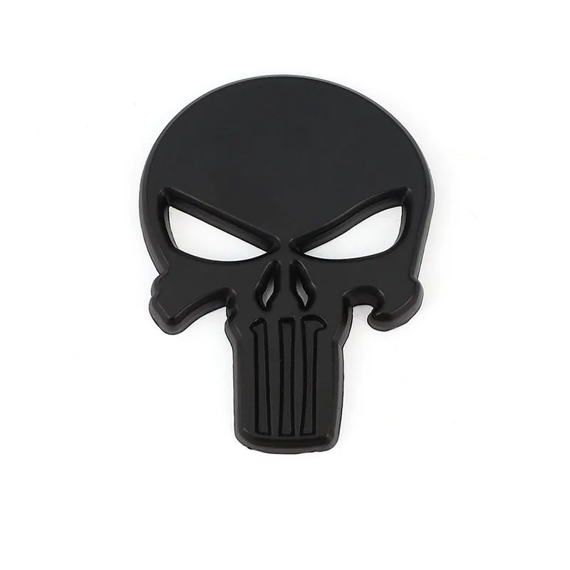 3D Metal Skull Head Car Stickers Emblem Badge Decals for BMW Audi Ford Chevrolet
