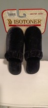 NWT Isotoner Women&#39;s Black Secret Sole Slippers Size 9.5 - 10 - £10.99 GBP