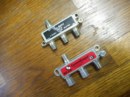 Lot of 2 ~ 3-Way F-Pin Coaxial COAX Cable Splitters - £3.10 GBP