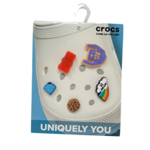 New Crocs Jibbitz Charms 5-Pack Get Over It Small Grl Power Cookie Rainbow - $7.78