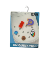 New Crocs Jibbitz Charms 5-Pack Get Over It Small Grl Power Cookie Rainbow - $7.78