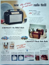 Crosley PorTable Radio Magazine Print Art Advertisement 1947 - $132.86 MXN