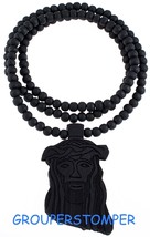 Jesus New Wood Style Pendant with 36 Inch Bead Chain or jesus Rosary Nec... - $15.24+