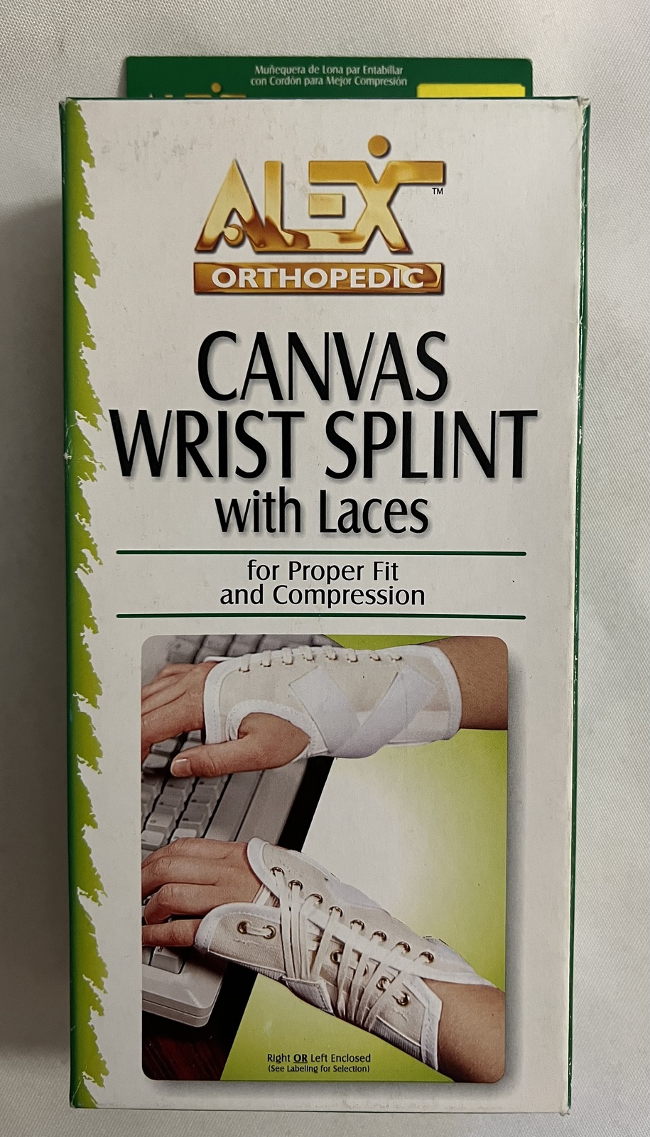 1-Pack* Alex Orthopedic Canvas Wrist Splint Left Hand Medium - $14.99